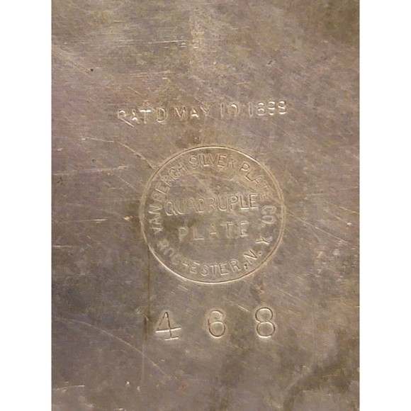 ATQ.1898-1924 Van Bergh S.P. Co., Rochester, N. Y.Quadruple Plate Teapot Set#468 - Picture 4 of 11